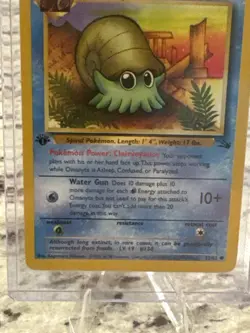 1999 Pokemon Fossil Omanyte 52/62 1st Edition NM WOTC Vintage Card - Image 3