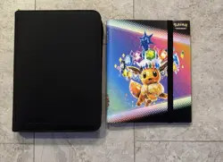 Pokemon Card Binder Lot of 2 – Prismatic Evolutions Official + VaultX Zip Binder - Image 1