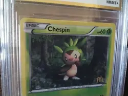 2013 Pokemon Cards promo Holo mcdonalds 2/12 chespin gx ex vmax graded card b11 - Image 2