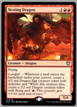 Nesting Dragon 0176 Non Foil Rare Outlaws of Thunder Junction MTG NM - Image 1