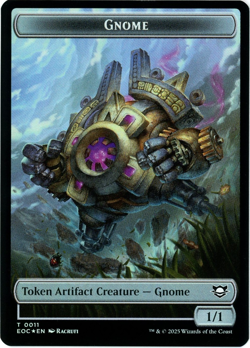 Gnome / Elemental 0008 (Foil) Double-Sided Token - Edge of Eternities - MTG - NM - Image 1