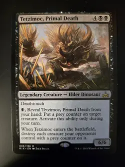 Tetzimoc, Primal Death NM Rivals of Ixalan MTG FREE SHIPPING - Image 1