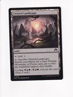 MAGIC THE GATHERING MTG MODERN HORIZONS III MH3 TWISTED LANDSCAPE (PR) - Image 1