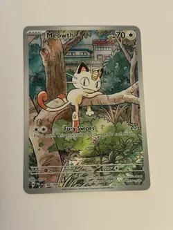 Pokemon TCG Phantasmal Flames Meowth Illustration Rare 106/094 Near Mint - Image 1