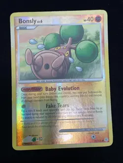 Bonsly 71/130 | 2007 Pokemon Diamond & Pearl Reverse Holo | LP Lightly Played - Image 1