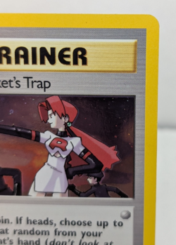Pokemon WOTC Gym Heroes ~ The Rocket's Trap Holo Rare #19/132 Trainer ~ NM - Image 3