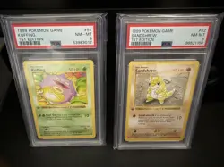 Pokemon TCG Sandshrew & Koffing Base Set 1st Edition Shadowless PSA 8 - Image 1