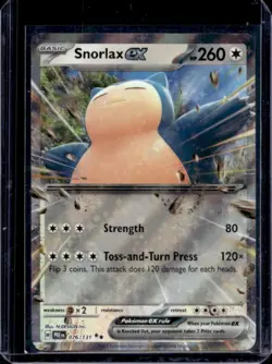 2025 Pokemon Prismatic Evolutions Snorlax ex Double Rare #076/131 - Image 1