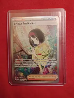 Pokemon TCG Scarlet & Violet Trainer Supporter Erika's Invitation 203/165 - Image 1