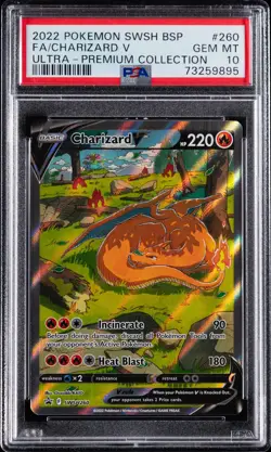 #012 - 2022 Pokemon Ultra Premium Full Art Holo #260 Charizard V - PSA GEM MT 10 - Image 1