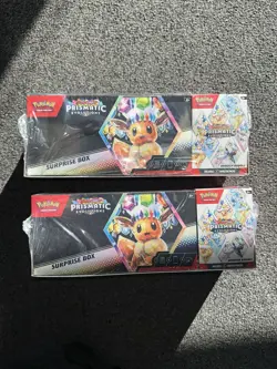 LOT OF 2 - Pokemon Prismatic Evolutions Surprise Box & Booster Bundle Sams Club - Image 1