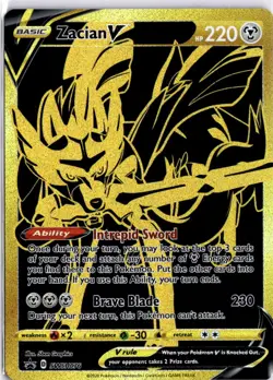 Pokemon Zacian V SWSH076 Promo Full Art Holo SWSH Sword & Shield 220HP NM - Image 1