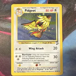 Pokemon Pidgeot Holo Rare 14/130 Base Set 2 WOTC Vintage NM - Image 1