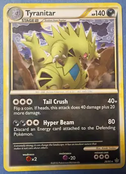 Pokemon - Tyranitar 26/95 - HGSS Unleashed - RARE - 2010 VLP - Image 1