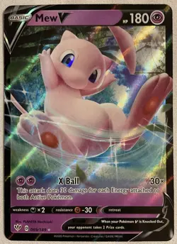 Mew V Holo 69/189 Darkness Ablaze LP Pokemon TCG - Image 1