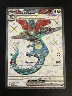 Dragapult EX 200/167 Pokemon Twilight Masquerade Ultra Rare Full Art Holo NM - Image 1