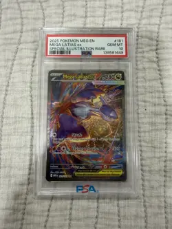 2025 POKEMON MEGA EVOLUTION SPECIAL ILLUSTRATION RARE MEGA LATIAS EX #181 PSA 10 - Image 2