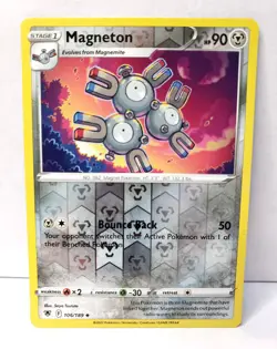 Pokemon TCG - MAGNETON - 106/189 - Reverse Holo - Astral Radiance 2022 - NM/MINT - Image 1