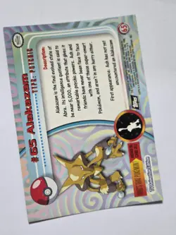 Alakazam #65 Pokemon 1999 Topps TV Animation Edition Holo FOIL - Image 2