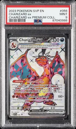 2023 POKEMON SVP EN-SV BLACK STAR PROMO #056 CHARIZARD EX PSA 9 - Image 1