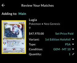 2000 Pokemon, Neo Genesis LUGIA-HOLO 1ST First Edition - PSA 10! - Image 1