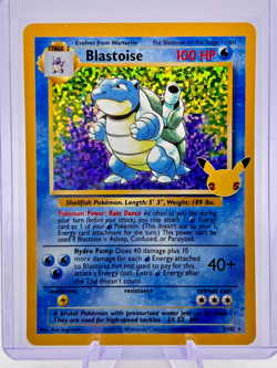 Blastoise 2/102 Holo Rare Pokemon 25th Anniversary Celebrations - Pack Fresh - Image 1