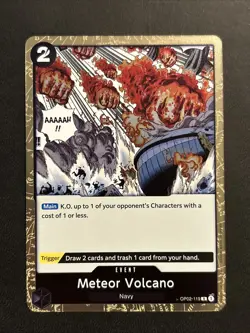Meteor Volcano | OP02-119 R | Black | Paramount War | One Piece TCG NM - Image 1