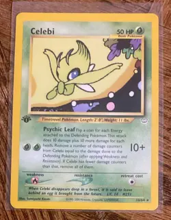 2001 POKEMON NEO REVELATION 1st EDITION CELEBI CARD 16/64 BASIC 50 HP - Image 1