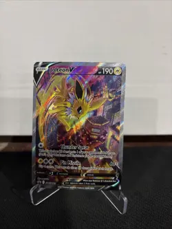 Jolteon v SWSH183 Pokemon TCG Sword & Shield Holo Black Star Promo Card - Image 1