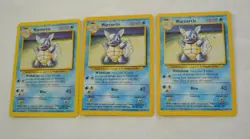 1999 POKEMON WARTORTLE 42/102 , LOT OF THREE CARDS - Image 2