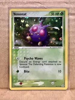2004 Pokemon VENONAT Ex FireRed & LeafGreen Set REVERSE HOLO Foil Card 84/112 - Image 1