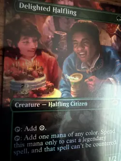 Delighted Halfling (Borderless) MtG 2023 Lord of the Rings Excellent - Image 3