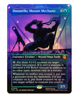Donatello, Mutant Mechanic - Foil - Borderless Teenage Mutant Ninja Turtles MTG - Image 1