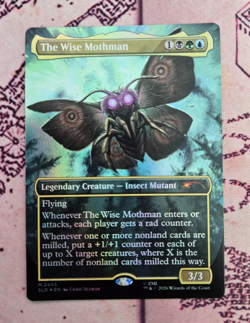 MTG Foil The Wise Mothman Borderless Fallout Secret Lair NM - Image 1