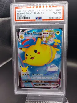 2021 pokemon celebrations flying pikachu 007 Psa 8 - Image 1