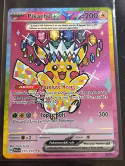 Pokemon Pikachu EX SIR 277/217 Ascended Heroes English - Pack Fresh - NM - Image 1
