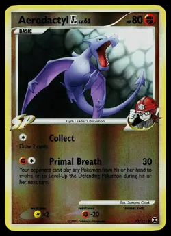 Pokemon Card - Aerodactyl GL Rising Rivals 55/111 Common Reverse Holo - Image 1