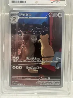 Pokemon Shrouded Fable Persian Illustration Rare 078/064 ACE 9 Slab UK Seller - Image 2