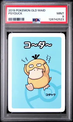 2019 POKEMON OLD MAID PSYDUCK PSA 9 - Image 1
