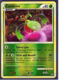 2010 GRUMPIG 23/102 & CARNIVINE 16/102 HGSS TRIUMPHANT POKEMON- REV HOLO- NM/LP - Image 3