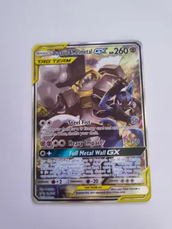 Pokemon TCG Lucario & Melmetal GX SM192 Black Star Promo Full Art Tag Team NM - Image 1