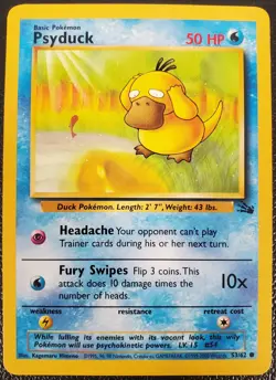 Psyduck 53/62 Fossil 4th Print Pokemon TCG 1999-2000 LP - Image 1
