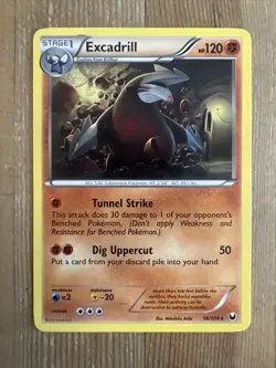 Excadrill - 56/108 - Rare LP, English Pokemon Dark Explorers - Image 1