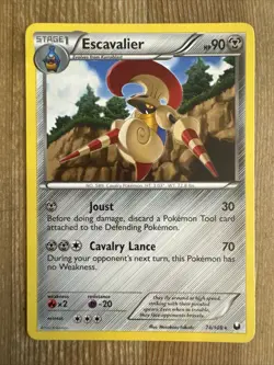 Pokemon TCG Escavalier Dark Explorers 74/108 Regular Rare LP - Image 1