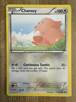 Pokemon TCG Chansey Dark Explorers 81/108 Regular Common VLP - Image 1