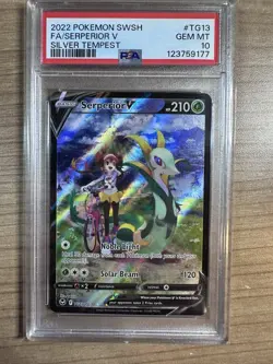 Serperior V 2022 Pokemon Silver Tempest Full Art #TG13 PSA 10 - Image 1
