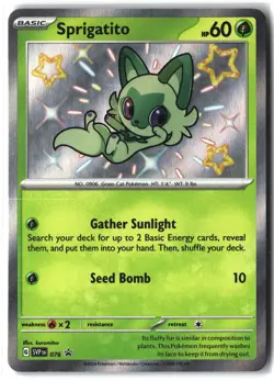 Sprigatito ⭐ 076 Holo Promo Scarlet & Violet 2023 Pokemon NM - Image 1