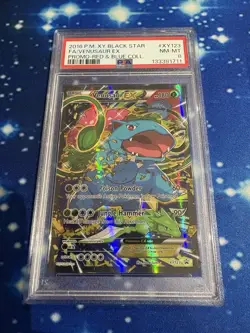 Fa/Venusaur Ex Promo-Red & Blue Coll. Pokemon Xy Black Star Promo XY123 NM PSA 8 - Image 1