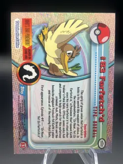 Farfetch'd #83 2000 Topps Pokemon TV Animation Series - Image 2