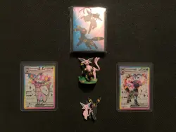 Pokemon Prismatic Evolutions. Umbreon Espeon black star promo figure collection. - Image 1